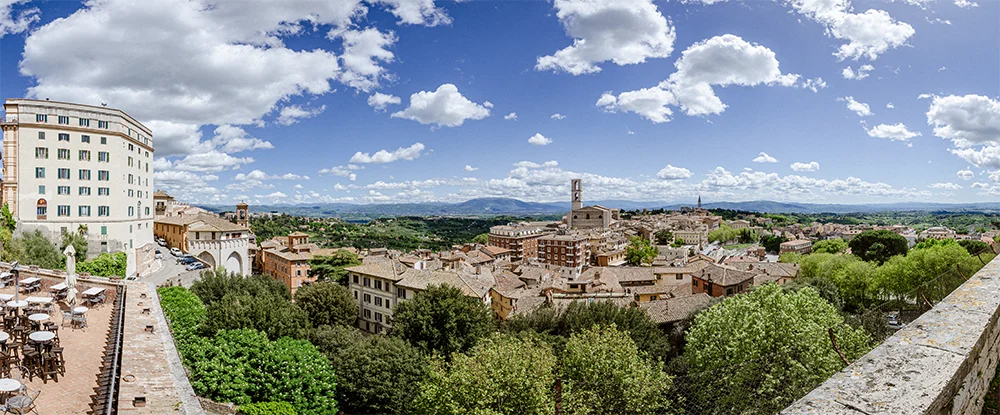 Panorama from Carducci Gardens - Perugia