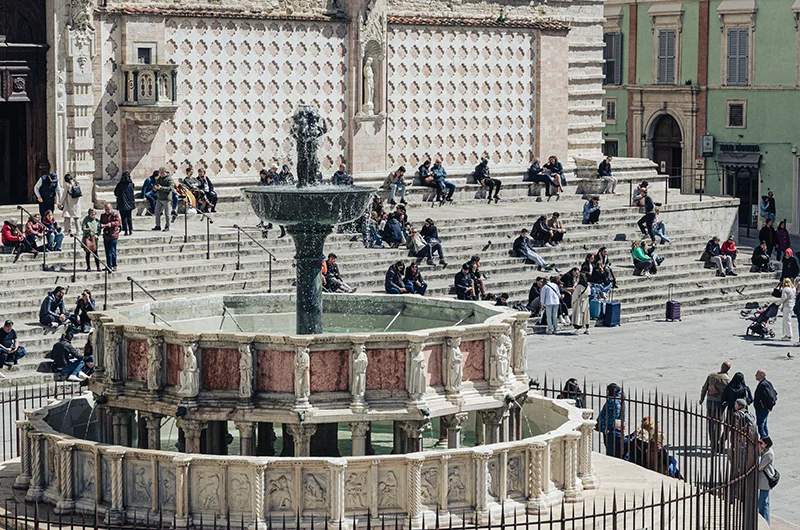 Perugia Fontana Maggiore and IV November square