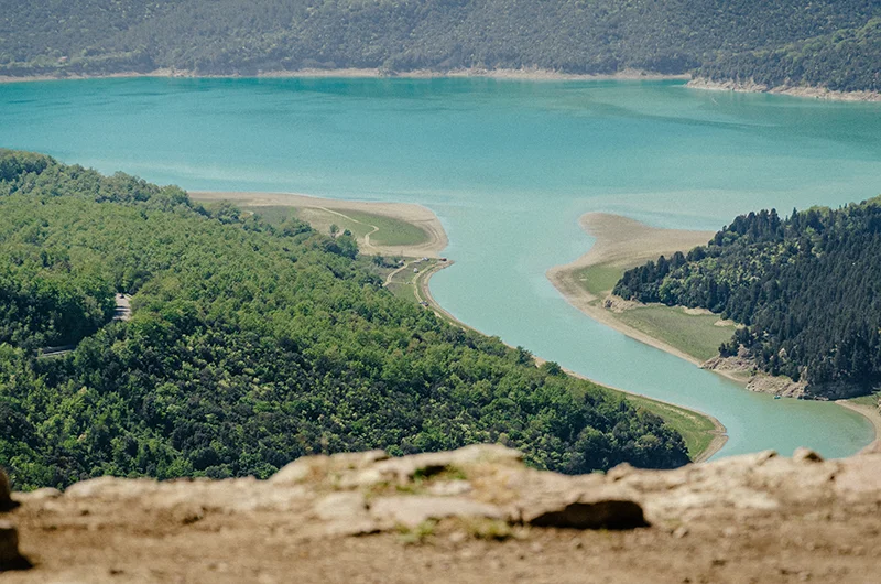 View of Corbara Lake from Roccaccia