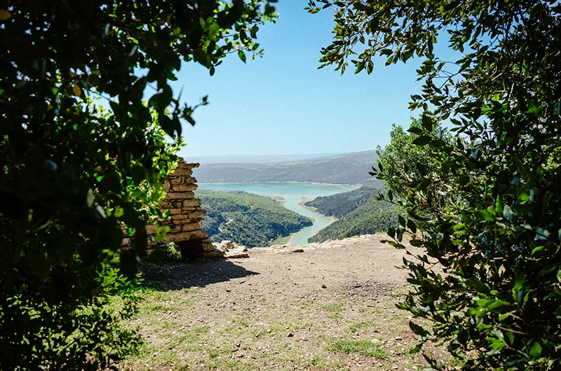 View of Corbara Lake from Roccaccia